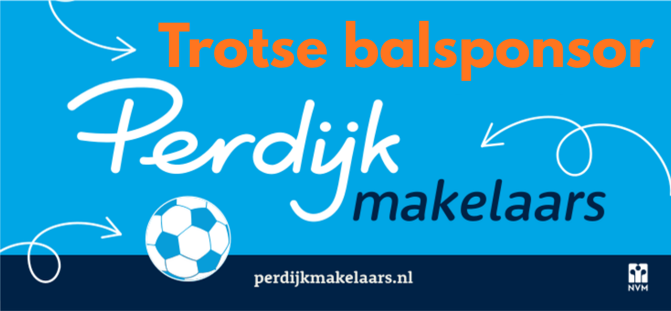 Perdijk makelaars wedstrijdbal sponsor