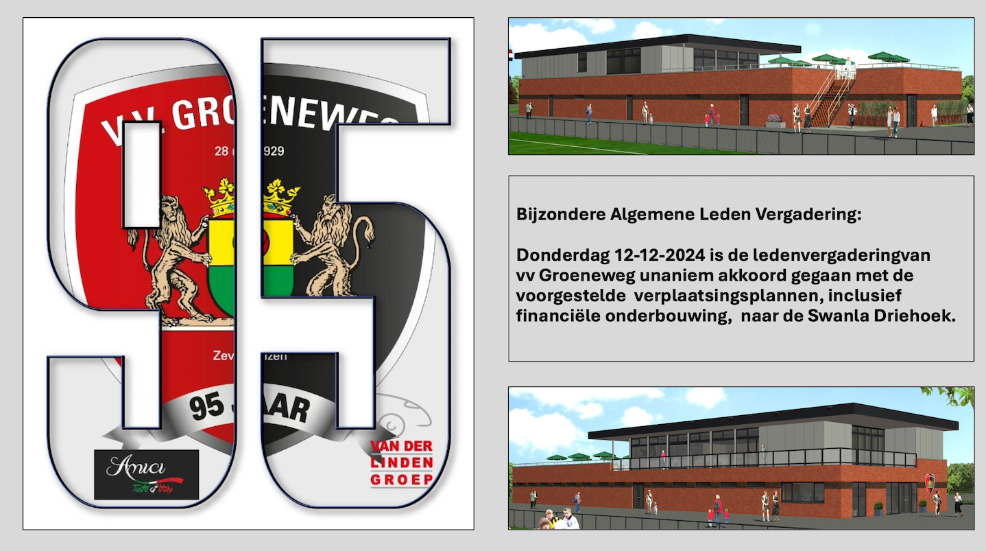 Verslag BALV nieuwe locatie VV Groeneweg