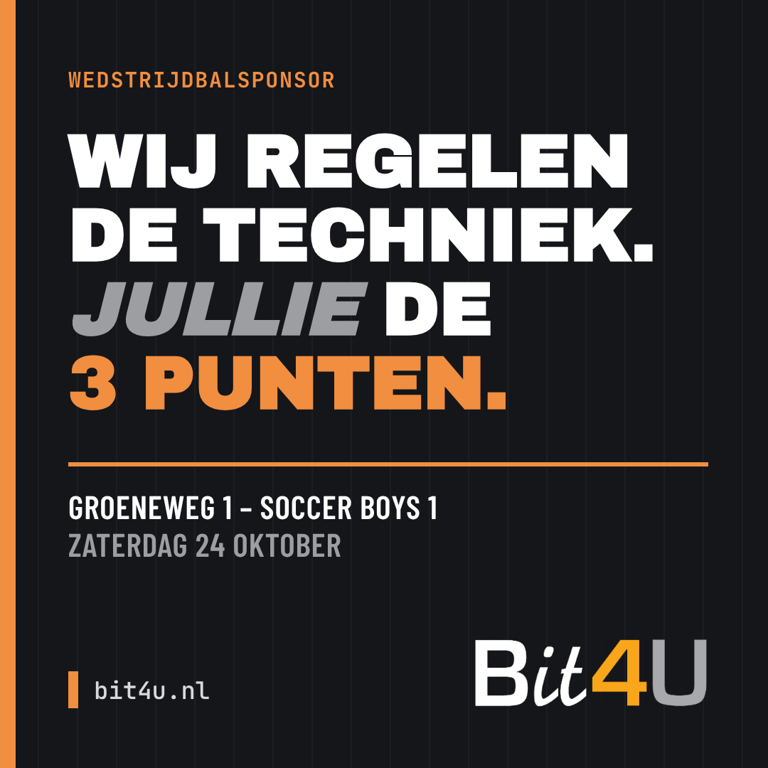 Bit4U wedstrijdbal sponsor