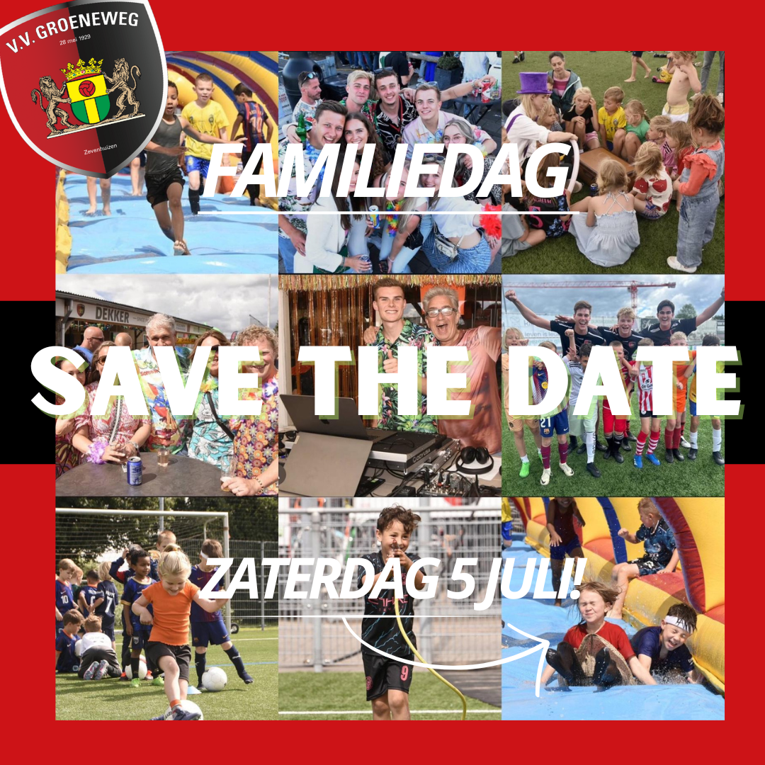 Save the date: Familiedag 5 juli!