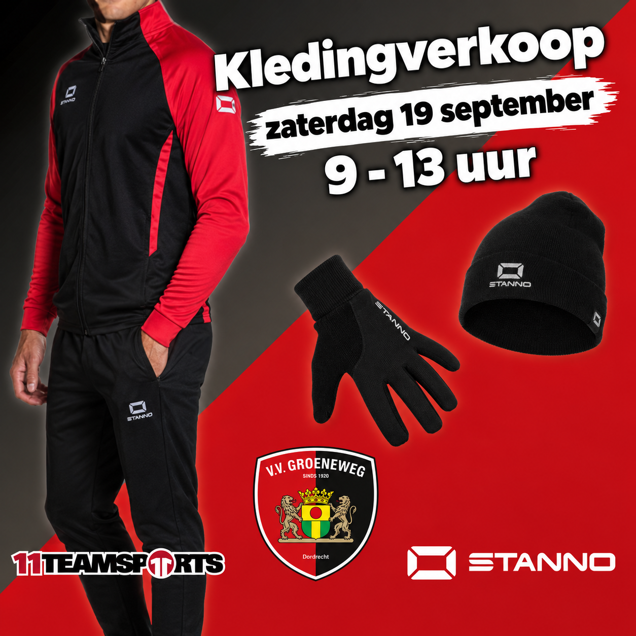 Kledingverkoop zaterdag 19 september