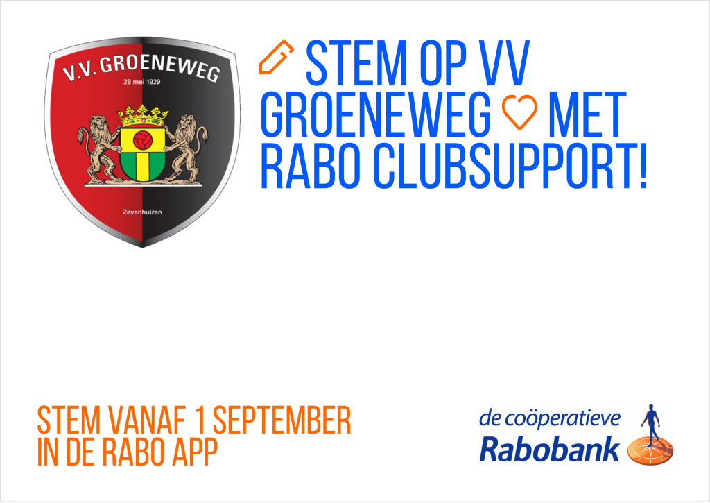 Stem op VV Groeneweg met Rabo ClubSupport